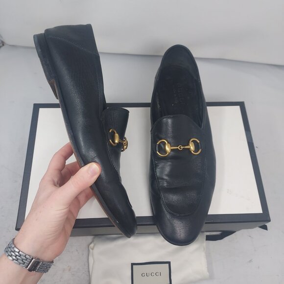 Gucci Brixton Black Leather Horsebit Loafer Shoe - Picture 1 of 10